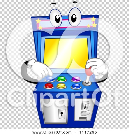 Cartoon Of An Arcade Video Game Machine With Buttons And A Joystick ...