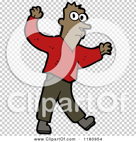 Cartoon of an Black Man - Royalty Free Vector Illustration by