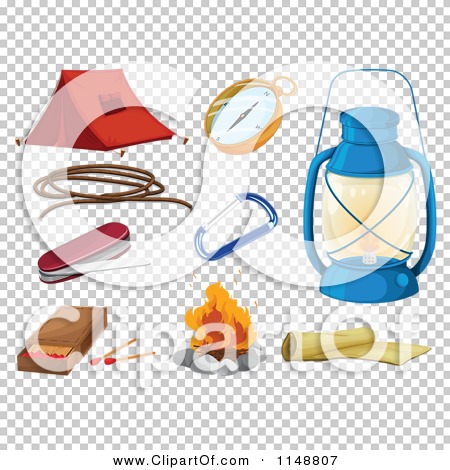 Cartoon of Camping Items - Royalty Free Vector Clipart by Graphics RF