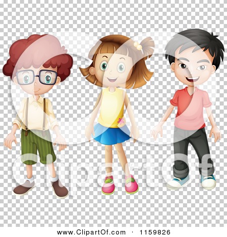 Cartoon of Children Smiling - Royalty Free Vector Clipart by Graphics