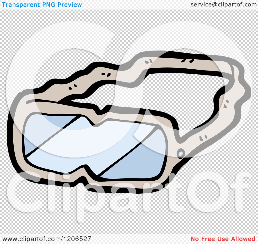 Cartoon of Goggles - Royalty Free Vector Illustration by