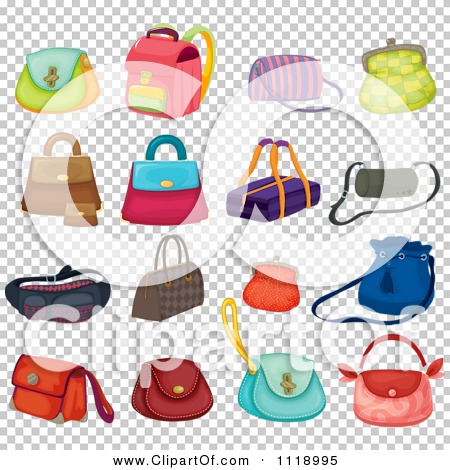 Cartoon Of Purses Handbags And Pouches 3 - Royalty Free Vector Clipart