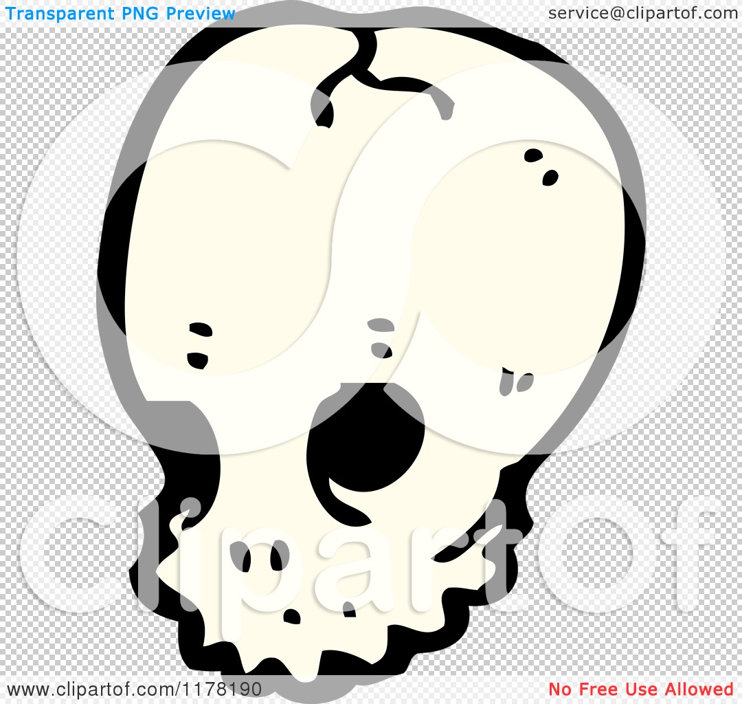 Cartoon of Skull - Royalty Free Vector Illustration by lineartestpilot