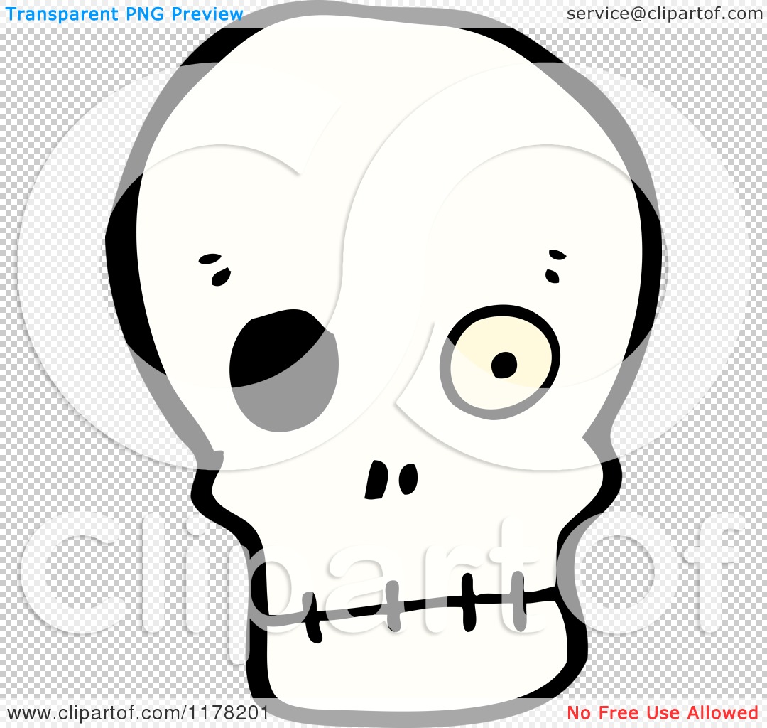 Cartoon of Skull - Royalty Free Vector Illustration by lineartestpilot