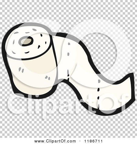 Cartoon of Toilet Paper - Royalty Free Vector Illustration by
