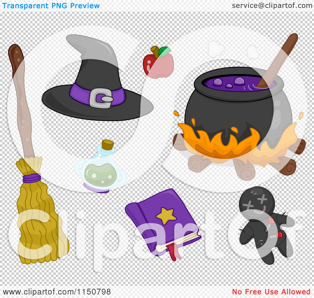 Cartoon of Witch Items - Royalty Free Vector Clipart by BNP Design Studio  #1150798