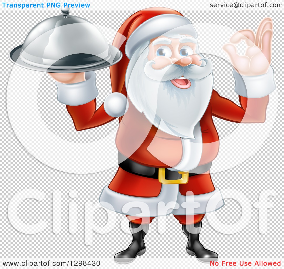 Download Christmas Clipart of a Happy Santa Claus Gesturing Ok and ...