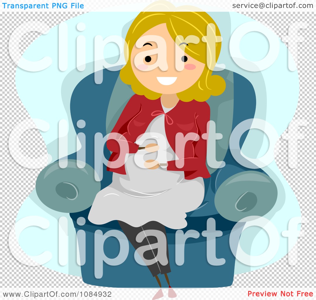 Clipart Blond Pregnant Woman Rubbing Her Baby Bump - Royalty Free Vector  Illustration by BNP Design Studio #1084932