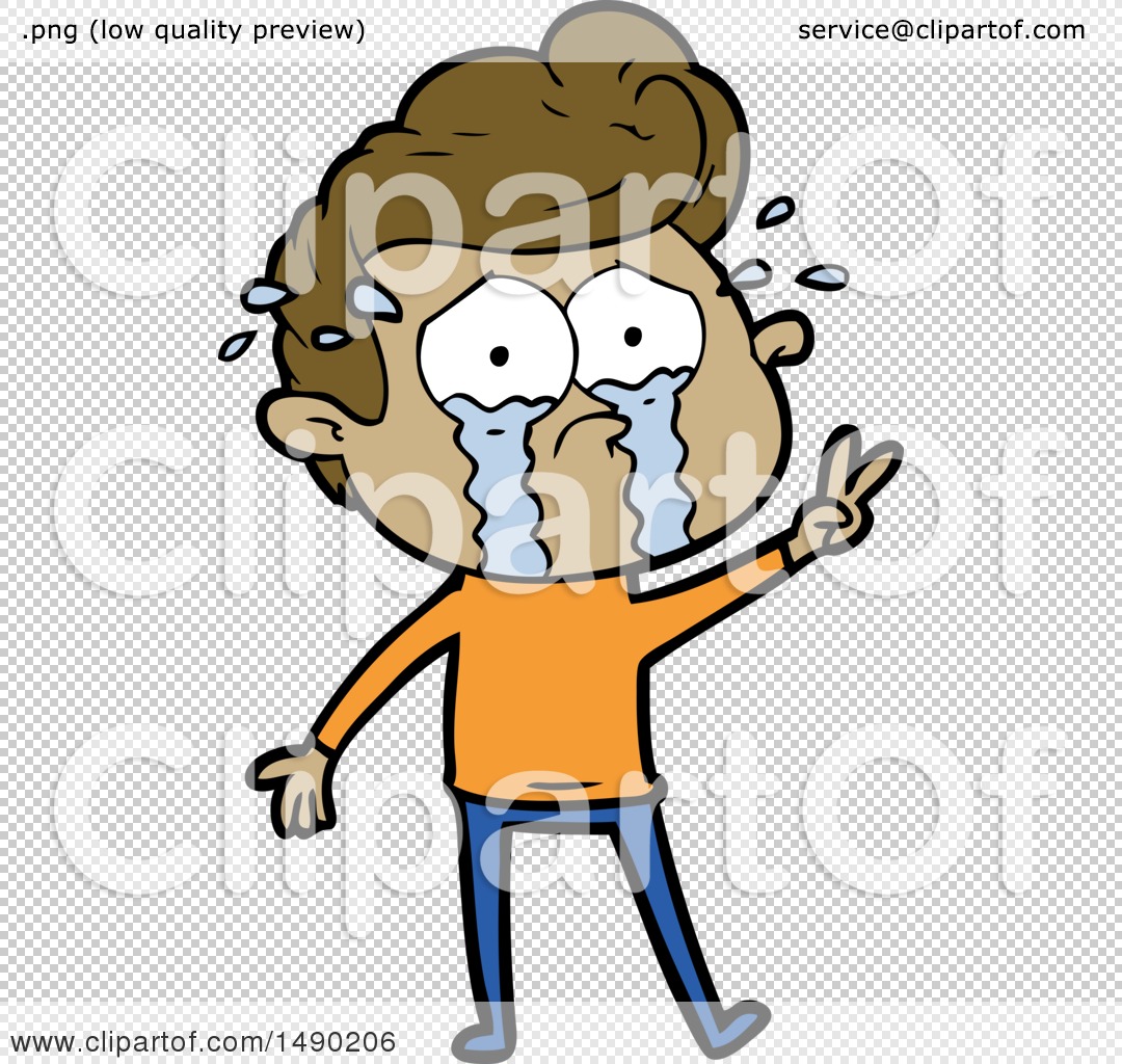 Clipart Cartoon Crying Man by lineartestpilot #1490206