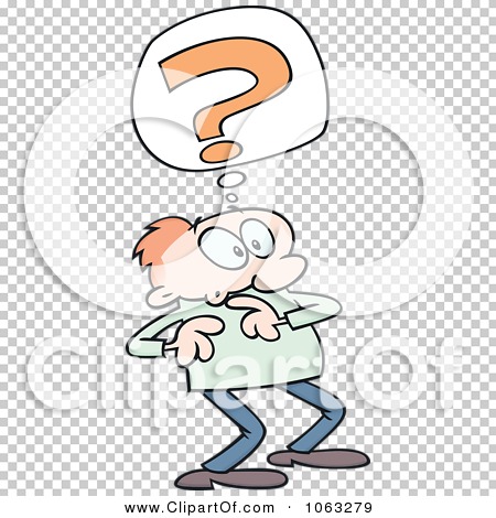 Clipart Confused Toon Guy - Royalty Free Vector Illustration by gnurf