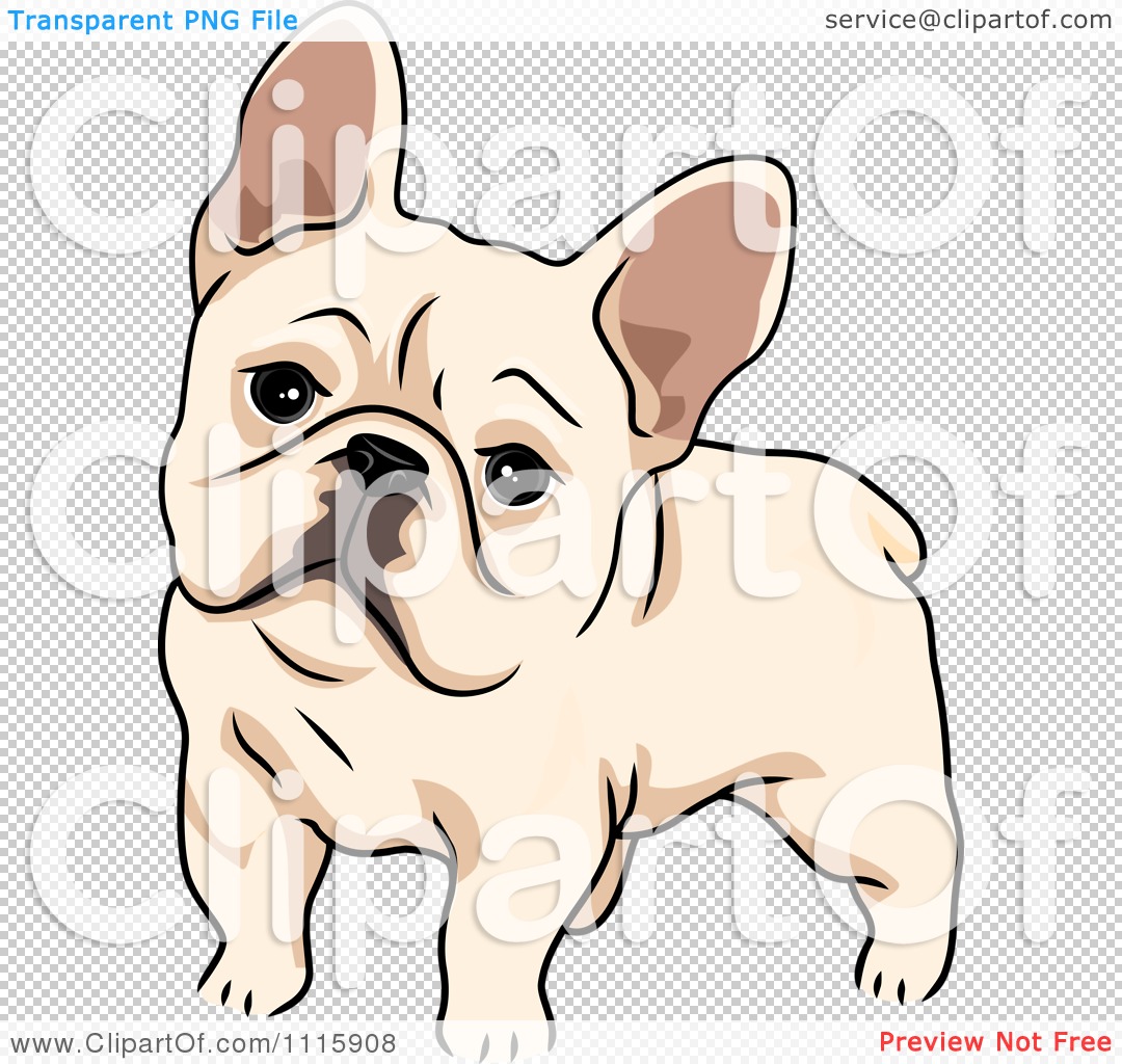 Clipart Cute French Bulldog Royalty Free Vector Illustration By