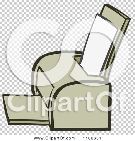 Clipart Desktop Printer - Royalty Free Vector Illustration by Cartoon