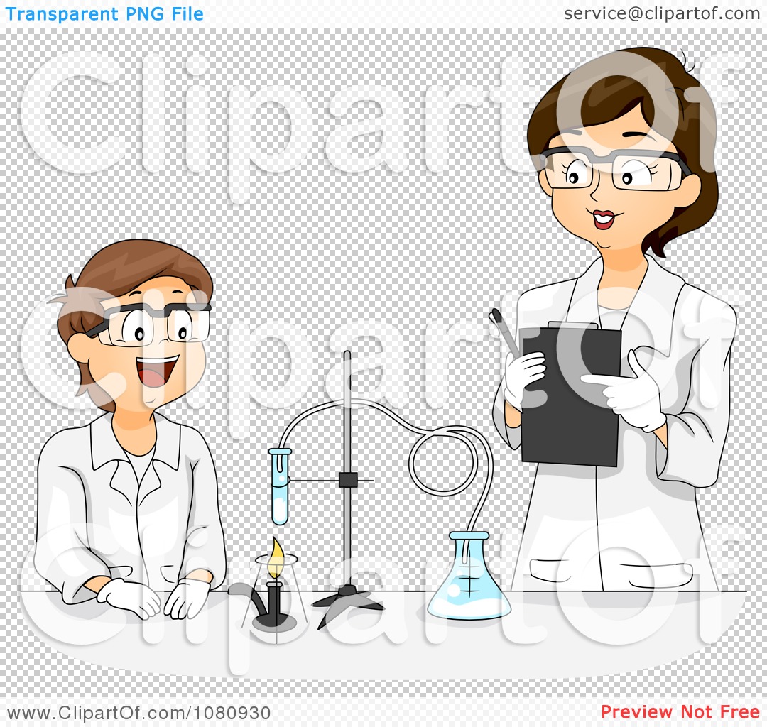 cartoon girl science teacher