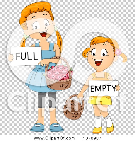 full and empty clipart
