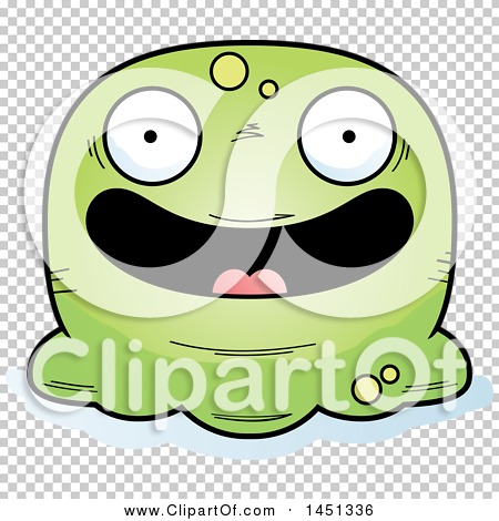 Clipart Graphic of a Cartoon Happy Blob Character Mascot - Royalty Free