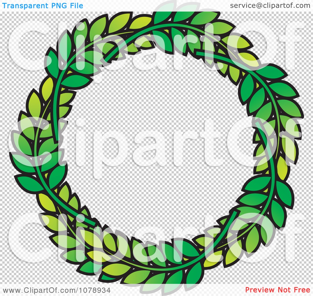 Clipart Green Leaf Laurel Wreath - Royalty Free Vector Illustration by ...