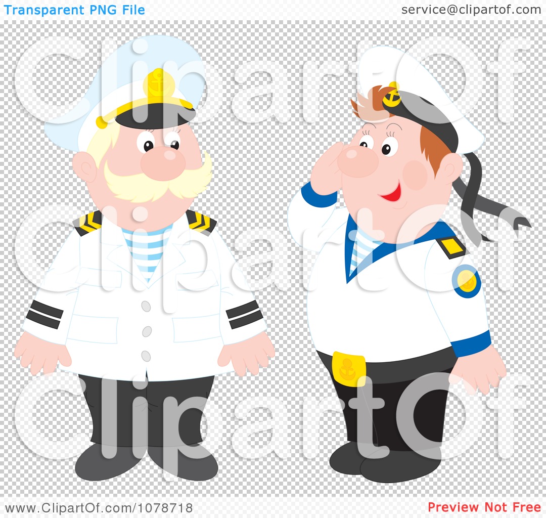 Clipart Male Captain And Sailor - Royalty Free Vector Illustration by ...