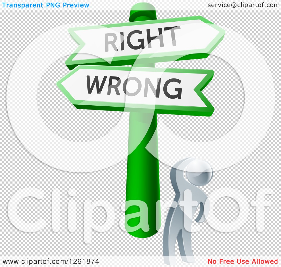 right and wrong clipart
