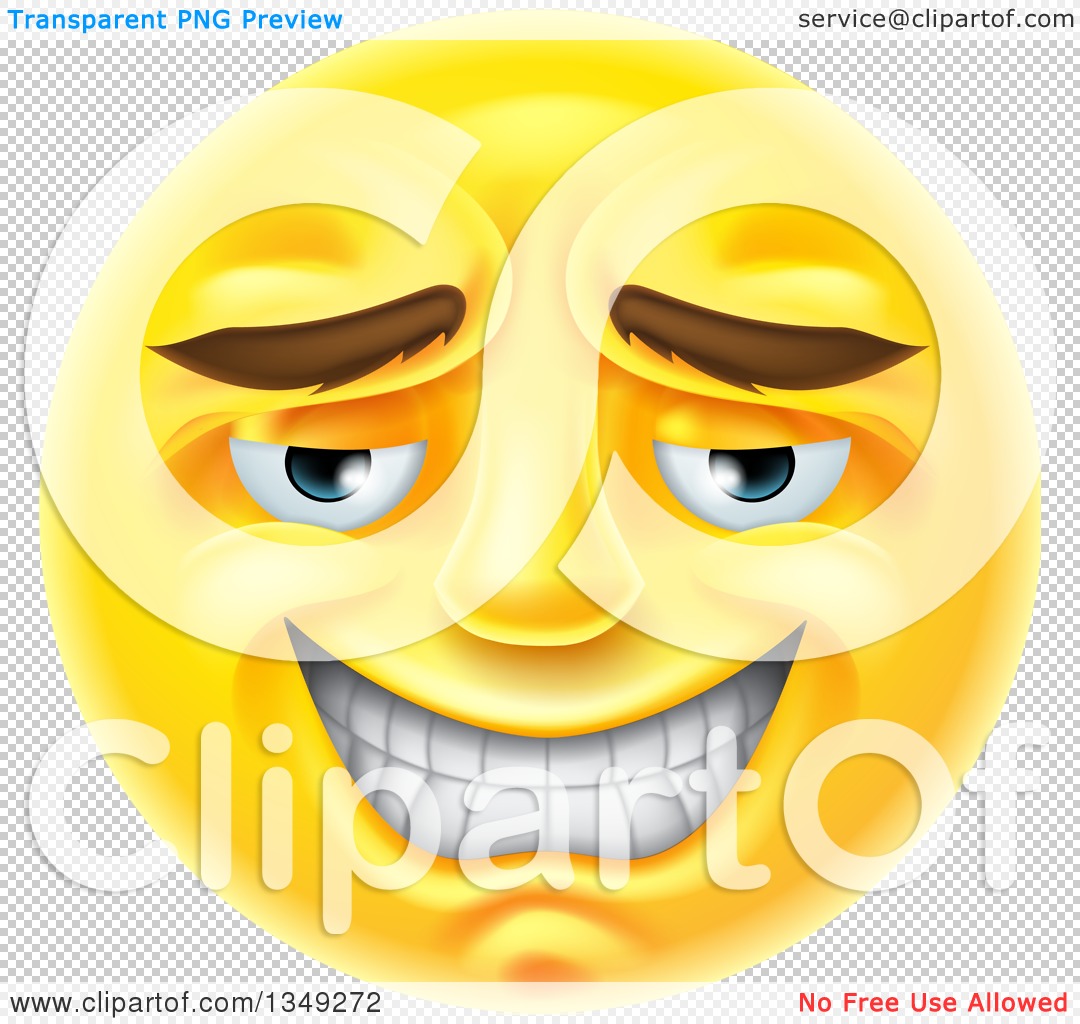 Clipart Of A 3d Disapproving Yellow Male Smiley Emoji Emoticon Face Images