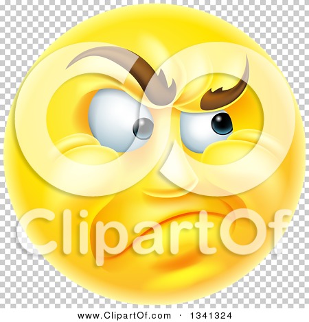 Clipart of a 3d Yellow Smiley Emoji Emoticon Face Looking Skeptical ...