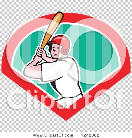 Cartoon Baseball Player Character with Bat by VectorTradition