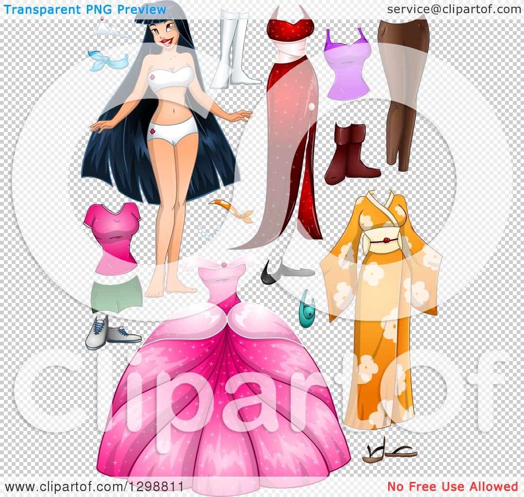 Cartoon young sexy woman in pink underwear Vector Image