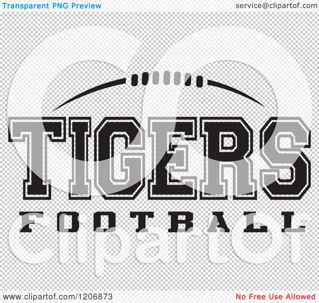 Clipart of a Black and White American Football and TIGERS Football Team ...