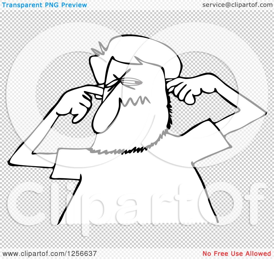 loud noise clipart black and white