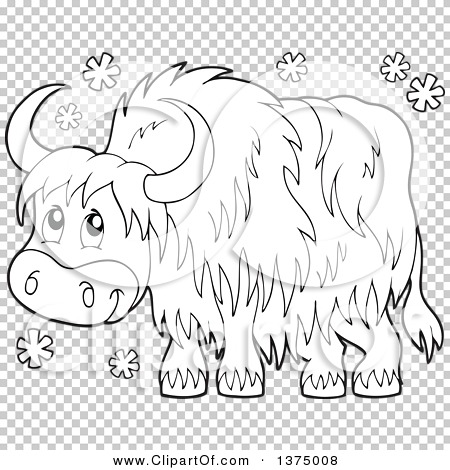 yak clipart outline