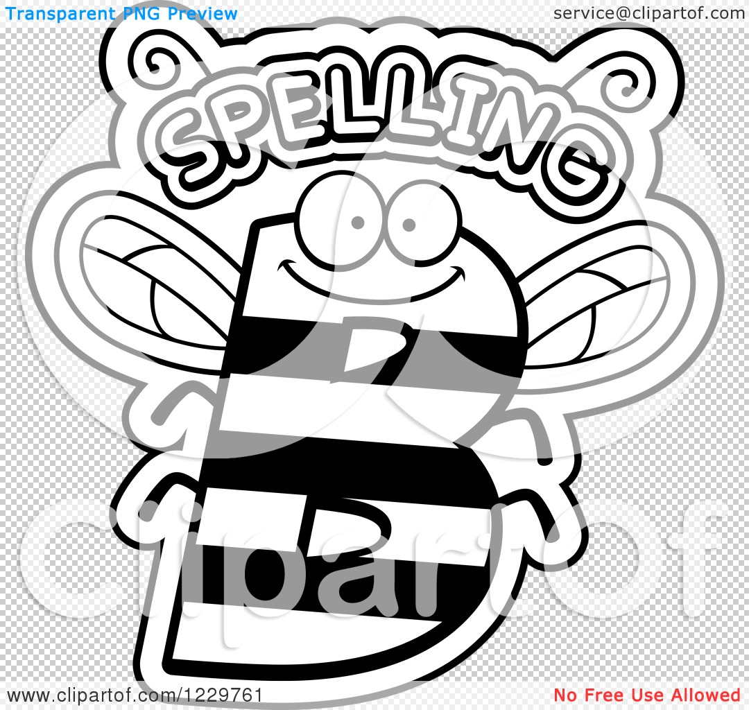 spelling clipart black and white