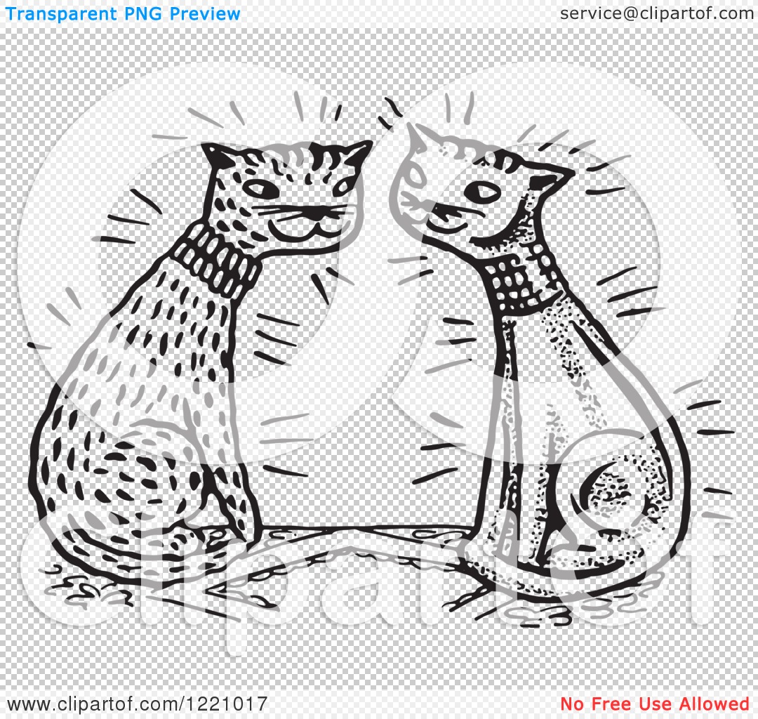 Cats in love on white background Royalty Free Vector Image