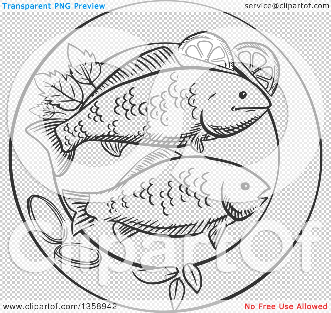 fish plate clipart