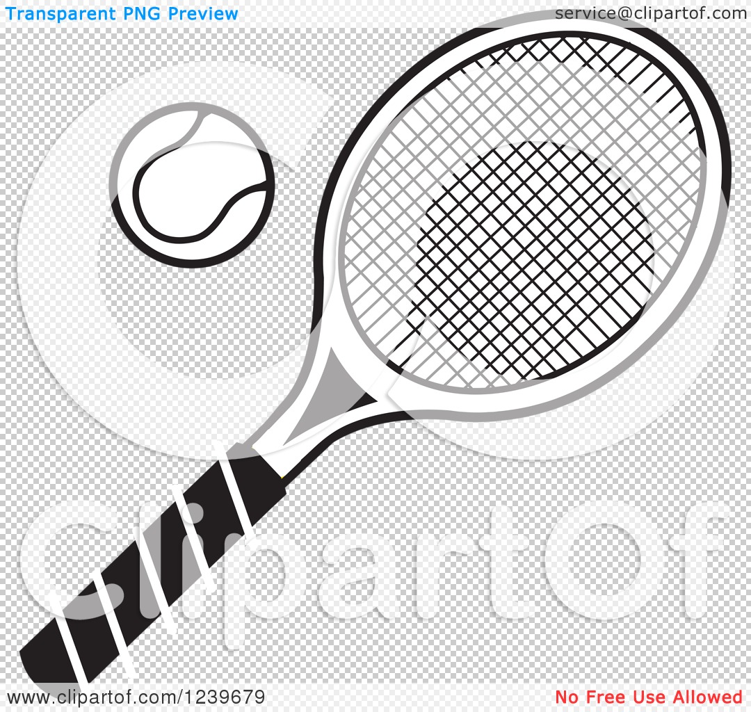 tennis clipart black and white