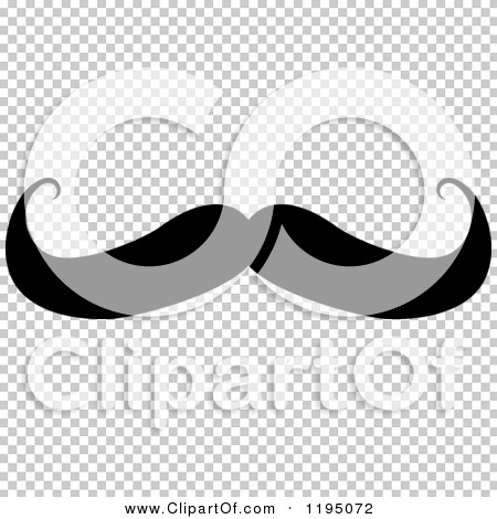 Clipart of a Black Moustache 12 - Royalty Free Vector Illustration by