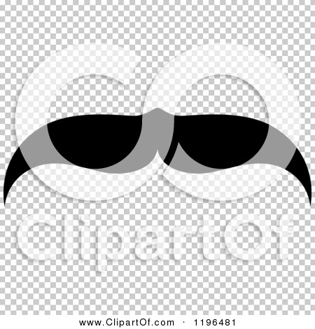 Clipart of a Black Moustache 16 - Royalty Free Vector Illustration by