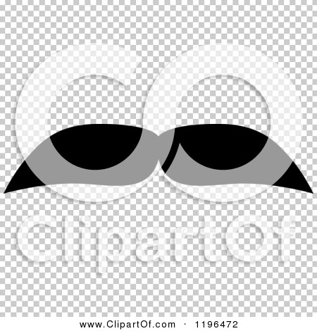 Clipart of a Black Moustache 26 - Royalty Free Vector Illustration by