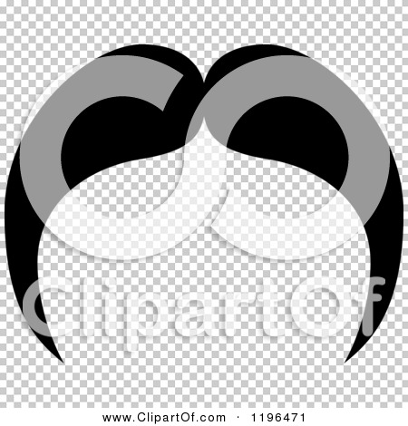 Clipart of a Black Moustache 29 - Royalty Free Vector Illustration by