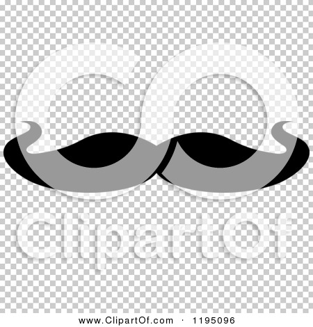 Clipart of a Black Moustache 9 - Royalty Free Vector Illustration by