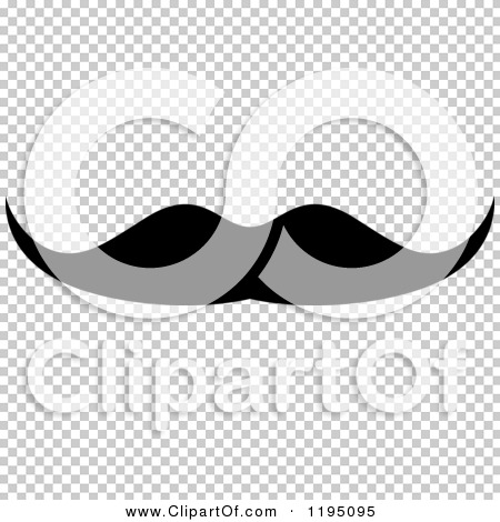 Clipart of a Black Moustache - Royalty Free Vector Illustration by