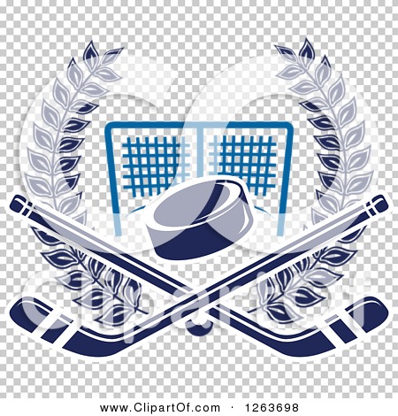 Hockey Club Logo Crossed Sticks Goalie Stock Vector (Royalty Free