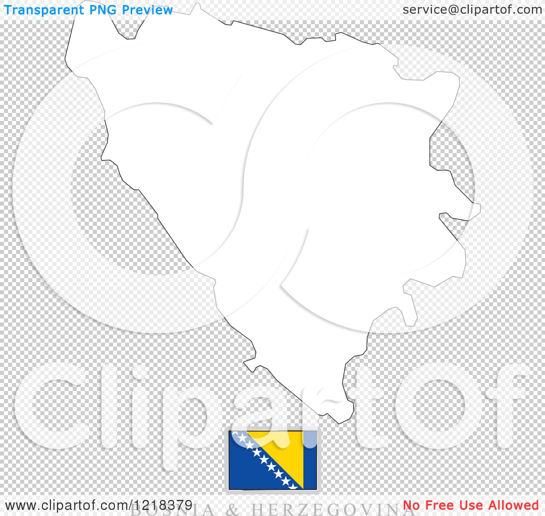 Download Clipart of a Bosnia and Herzegovina Flag And Map Outline - Royalty Free Vector Illustration by ...