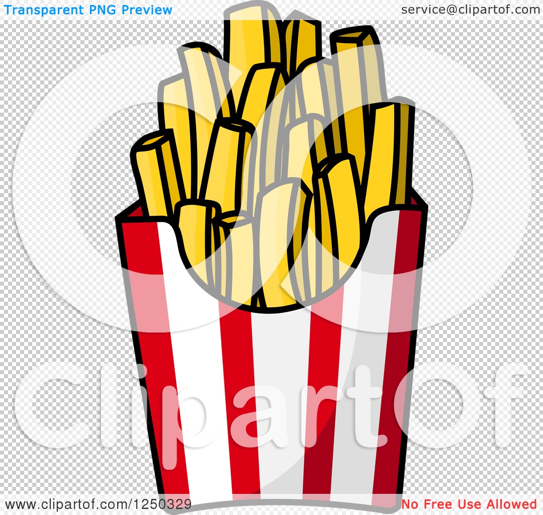 Clipart of a Box of French Fries - Royalty Free Vector Illustration by ...