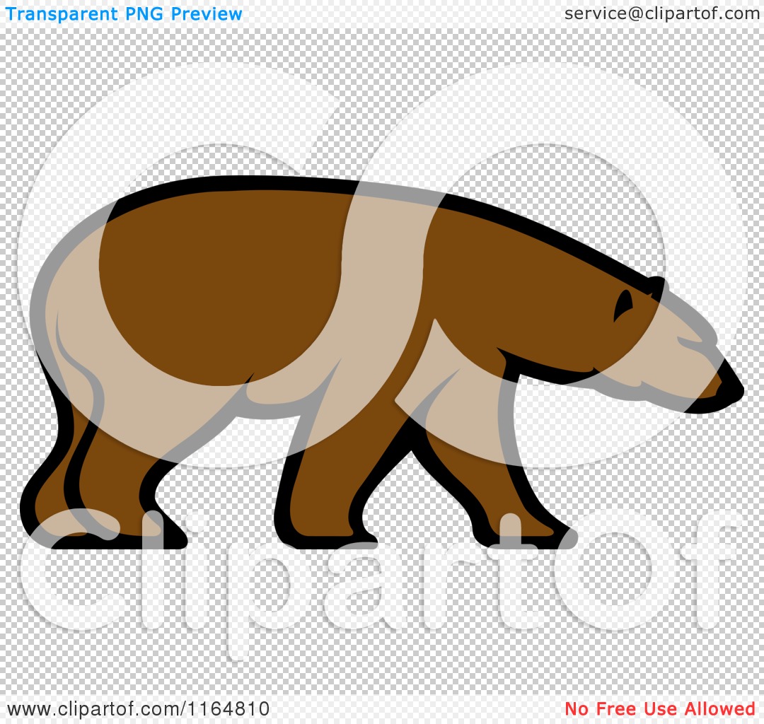 Clipart of a Brown Bear 3 - Royalty Free Vector Illustration by Vector