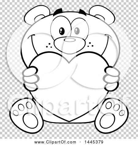teddy bear cartoon black and white