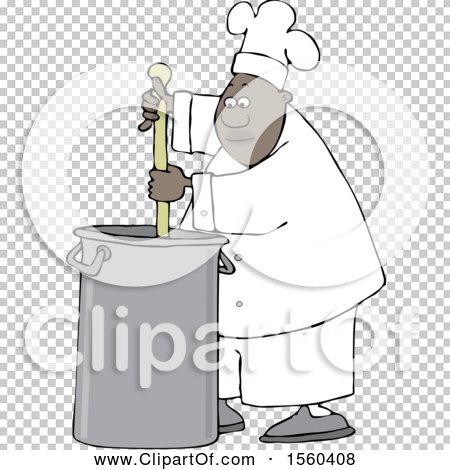 Chef stirring soup in large pot on stove available as Framed