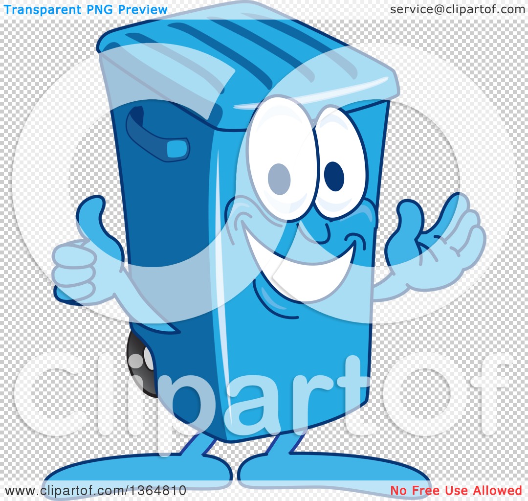 Trash Can Mascot With Thumbs Up Stock Illustration - Download