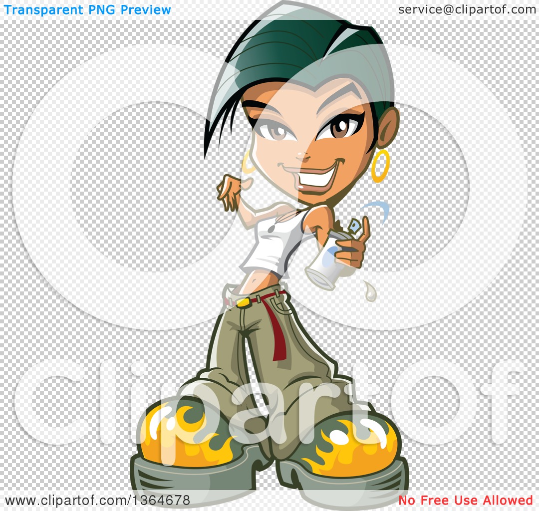 Clipart Of A Cartoon Casual Short Haired Black Teen Girl Holding A