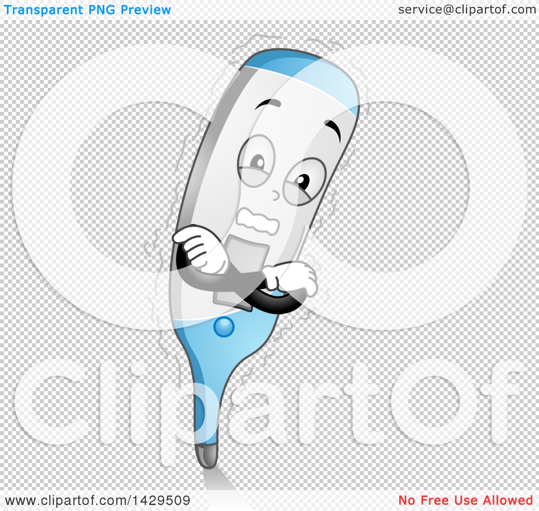 Clipart of a Cartoon Cold Shivering Thermometer - Royalty Free Vector  Illustration by BNP Design Studio #1429509