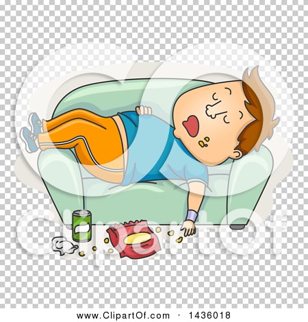 Clipart of a Cartoon Fat Brunette White Man in Workout Clothes ...