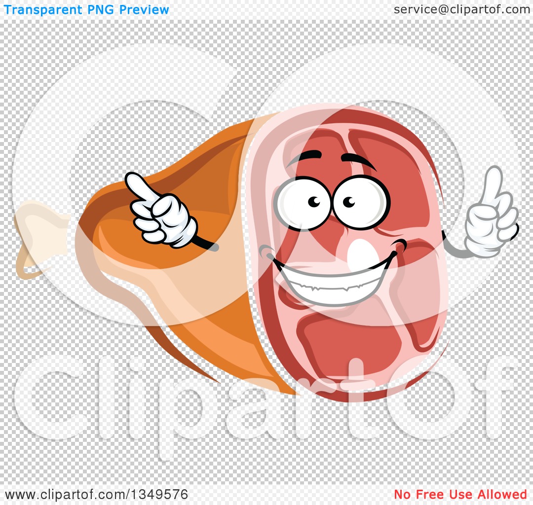 Clipart of a Cartoon Ham Character - Royalty Free Vector Illustration by  Vector Tradition SM #1349576